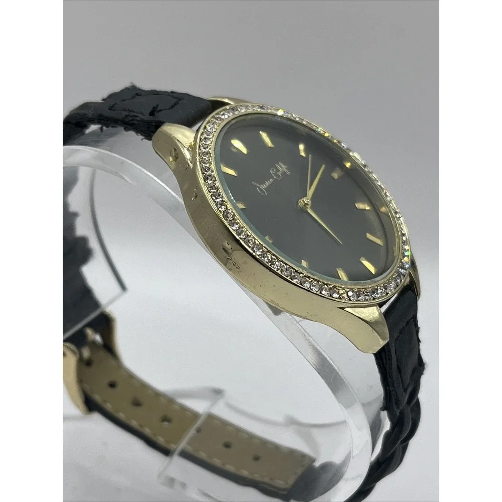 Jessica Carlyle Women's Quartz Watch Gold Rhinestone Bezel- New Battery‎
